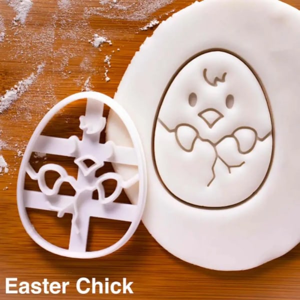 1~5 STK 1-påsk Cookie Cutter Bakverk Påskhare Kanin Molds Kökstillbehör Bakverktyg Barnpresent påsk Style A 3pcs