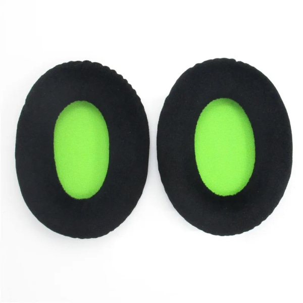 Byte av hörlurar Öronkuddar för KHX-HSCP HyperX Cloud II Högkvalitativa huvudstråleläder Flanellöronkuddar för Cloud 2 black green flannel