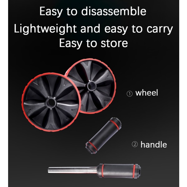 Fitness Stor utrustning Abdominal Wheel Abs Trainer Red