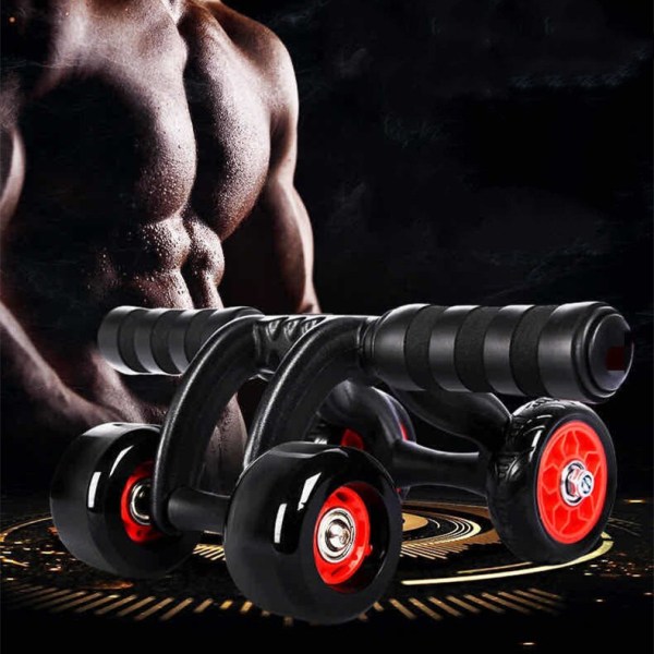 4 Hjul Magen Power Wheel Muscle Exercise Equi Beige