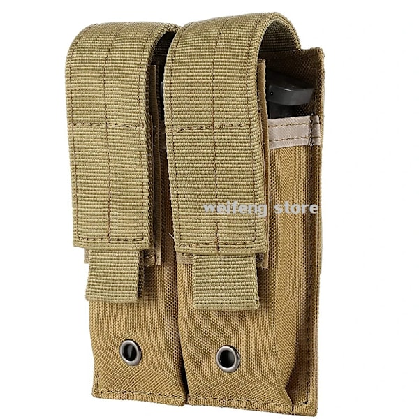 9 mm tidskriftspåse Taktisk enkel dubbel magpåse utomhus Molle tidningspåse med öppen topp för Glock M1911 92F Torch Bag Triple Bag single CP