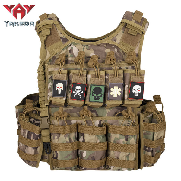 Yakeda Training Tactical Väst Avtagbar och omkonfigurerbar multifunktionell brösthängande väst för fältöverlevnad Mud All yards