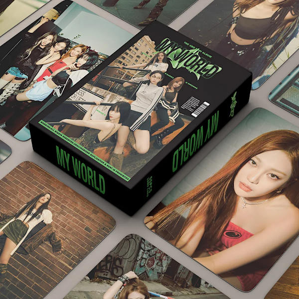 Kpop 10:e minialbum FML-fotokort FIFTY FIFTY my world lomo-kort två gånger hare hare fotokort 01