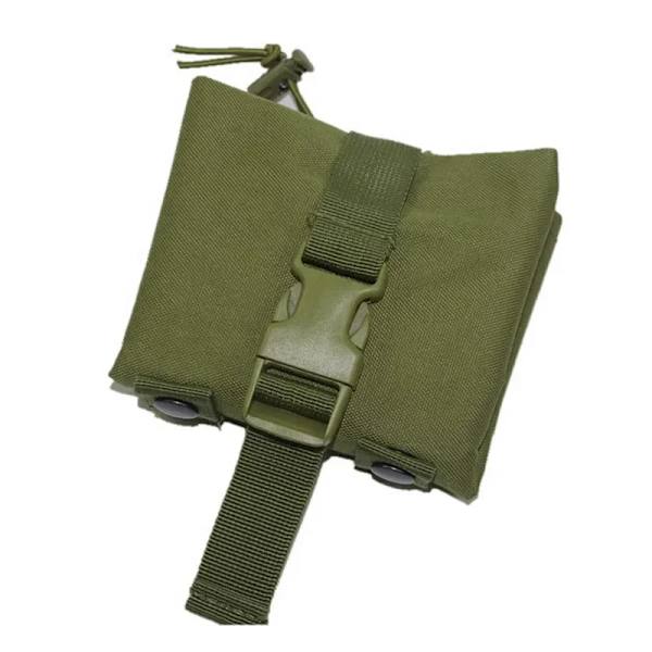 Folding Molle Tactical Magazine Dump Drop Pouch Hunting Airsoft Ammo EDC Tool Bag Foldable Utility Recovery Mag Pack Green