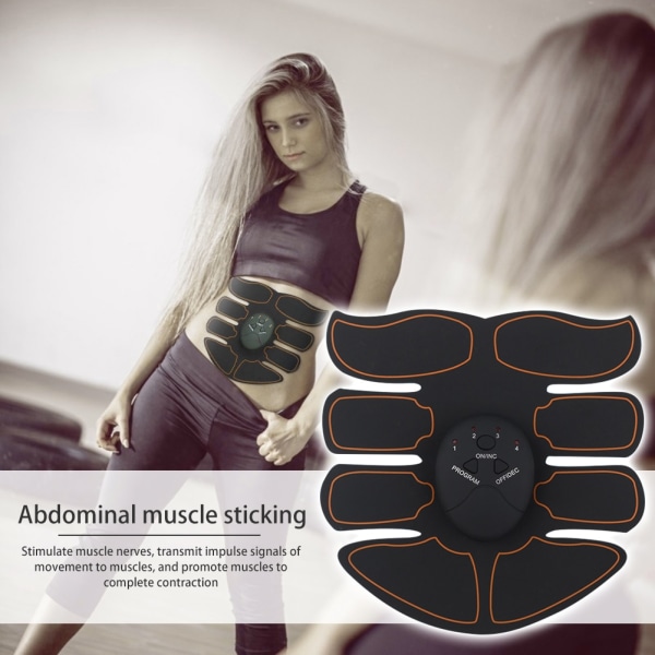 1 set Gym Magmuskelstimulator Höfttränare EMS Massage Fitness ABS Muskler Elektrostimulator Toner Kroppsträning B