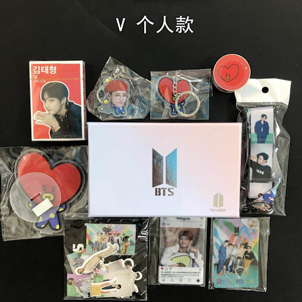 Bts Bulletproof Cad Aid Presentpåse Dynamite Vykort Lanyard Card Tape Star Presentbox Suit V