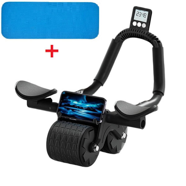 Automatisk Rebound Belly Wheel Abdominal Wheels Wit Black