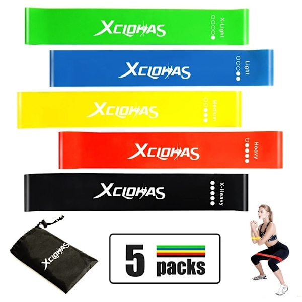 Träning Fitness Gummi Träning Gym Styrka Motstånd Band Pilates Sport Gummi Fitness Band Crossfit Träningsutrustning 15 45LBS 305MM
