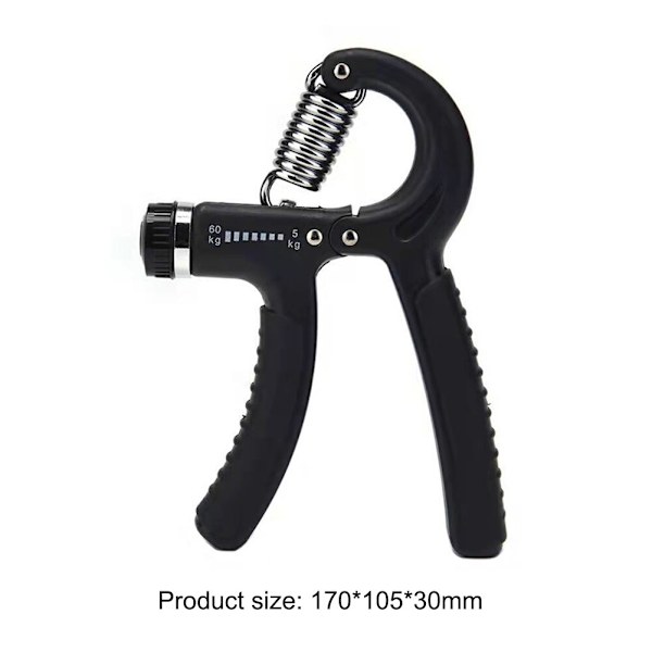 Räknedynamometer Handgrepp Fitness Handgrepp 5-60 kg Handträning Gripper Gymutrustning Handledsrehabiliteringsutvecklare No Count Black