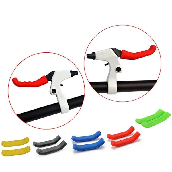 Cykelbromsar Spakskydd Cover Silikonhylsa Road Mountainbike 1 par Antisladd bromssystem MTB-tillbehör 1 pair of black