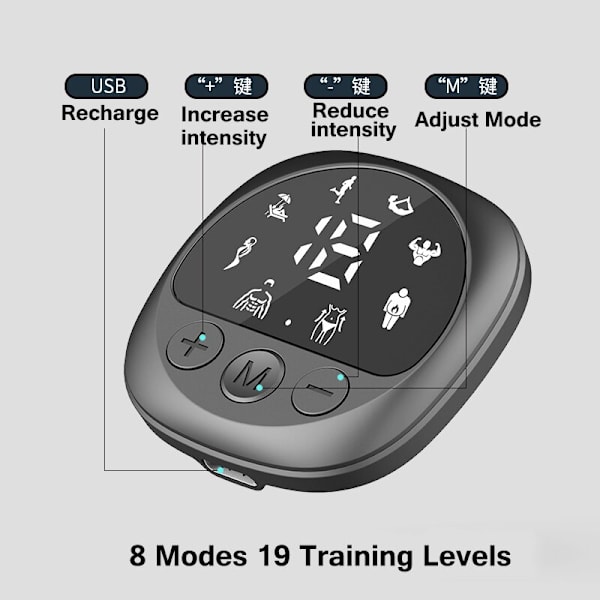 EMS Muskelstimulator Buken Toning Bälte Fitness Träningsutrustning Midja Ab Trainer Träningsutrustning Kroppsbantning För Mem Kvinnor One Set
