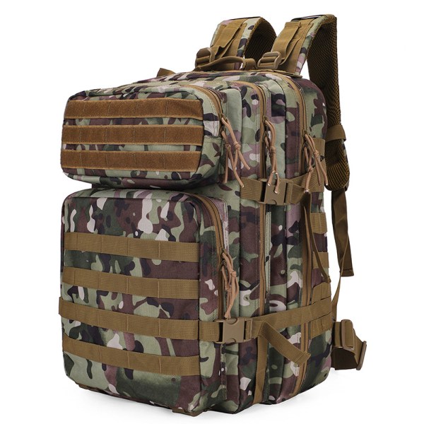 Utomhus 3p taktisk ryggsäck kamouflage med stor kapacitet camping sport vandringsväska multifunktionell ryggsäck för fritidsresor CP camouflage 40L