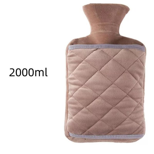 2000 ml varmvattenpåse av gummi Handvärmeflaskor W Only brown Cloth