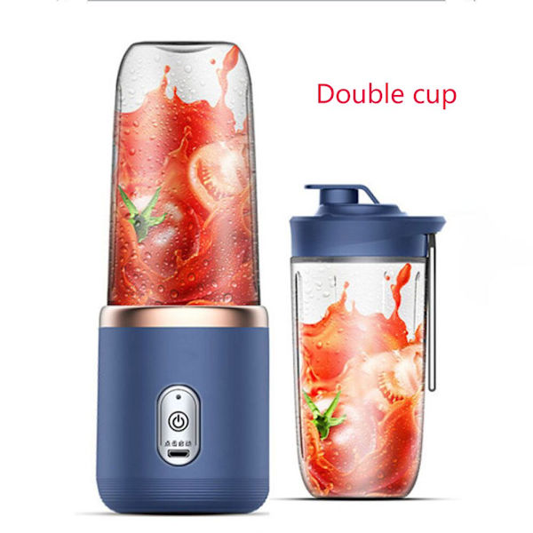 Bärbar elektrisk juicepress 400 ml Citron Orange Fruktpressare Multifunktionsmixer Frukt Smoothie Blender Sports Juice Cup Double cup