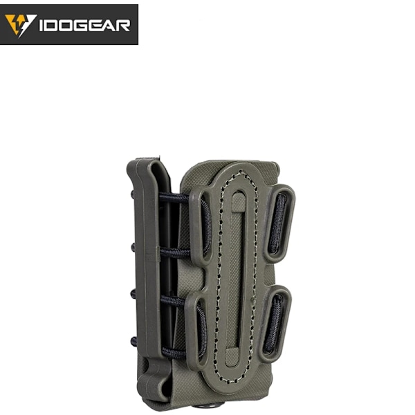 IDOGEAR Tidningspåsar Fastmag Bältesklämma plast Molle påse väska 9 mm softshell G-kod Pistol Mag Carrier hög Olive(short)