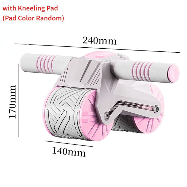 ABS Wheel Roller Automatisk Rebound Buke Stum Buke Roller Training Tränare Armmuskler Kroppsbyggande Fitness Style D Pink Gray