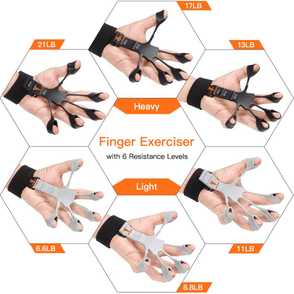 Hand Grip Strengthener Underarm Styrka Sport Muskelåterhämtning Träning Gripster Rehabilitering Tillbehör Expander Fitness Gym styleA02-1PC