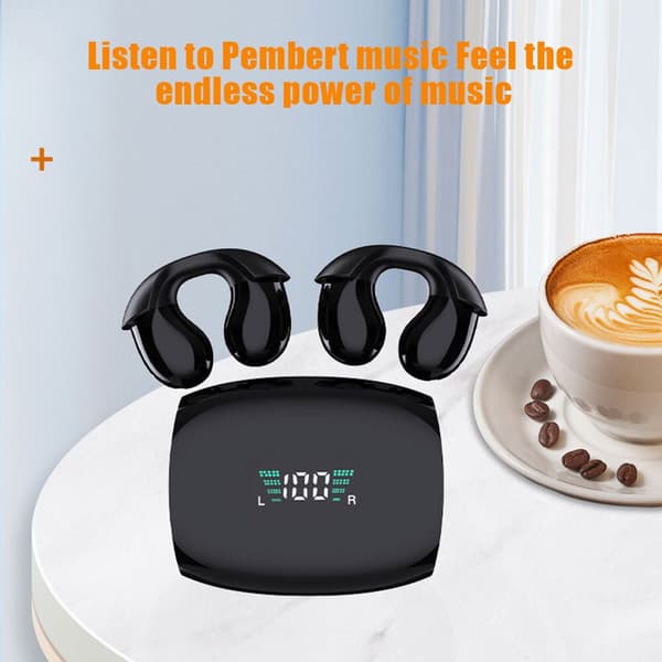 Q96 Bone Conduction Bluetooth hörlurar 5.0 Open E White