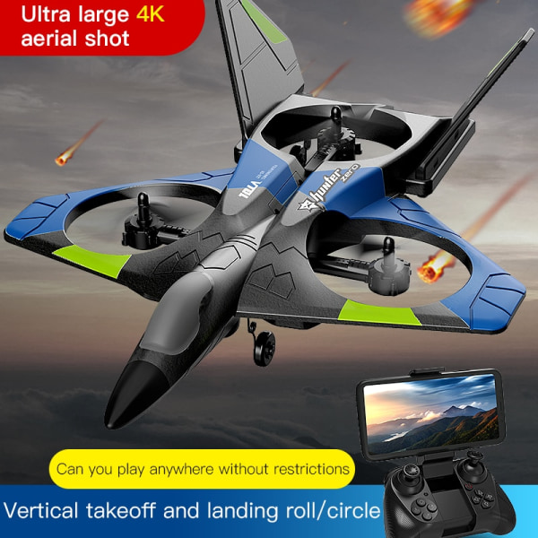 V27 Rc Foam Plane med 4K kamera Flygplan Segelflygplan Radio Control Helikopter EPP Foam Fjärrstyrda flygplansleksaker för pojkar Barn V27-BU-2B With 4K