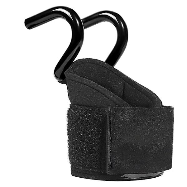 2 ST Multifunktions viktlyftskrokar med handledslindningar Hand-Bar handledsremmar Gym Fitness Krok Pull-Ups Power Lifting Handskar 2pcs