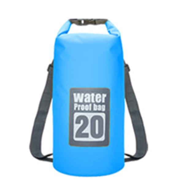 5L/10L/15L/20L/30L Vattentäta påsar Torrväska PVC Wat 20L  Blue