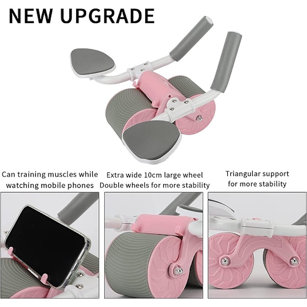 Armbågsstöd Bukhjul Automatiskt Fjädrande With Counter/Pink