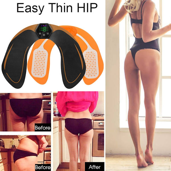 Muskelstimulator EMS Abdominal Höfttränare LCD Display Toner USB Abs Fitness Hemgym Kroppsbantning Waist trainer option 3