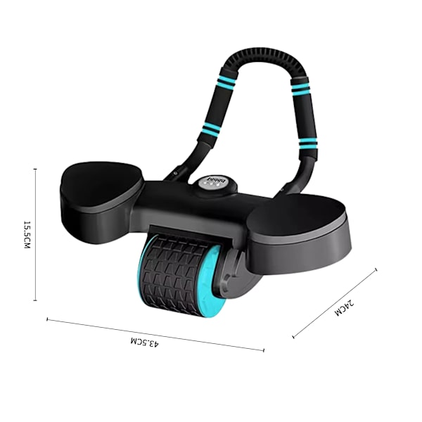 Automatisk Rebound Ab-rullhjul med timer och knämatta Automatisk Rebound Abdominal Wheel med armbågsstöd