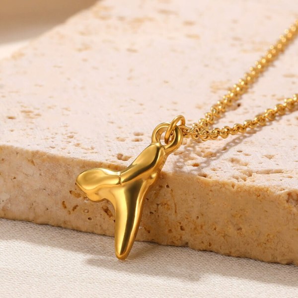 Guldfärg rostfritt stål Sea Wave Halsband Kvinnor Tjej Semester Smycken Sol Måne Sjöstjärna Whale Tail Shell Sommar Halsband N05534G