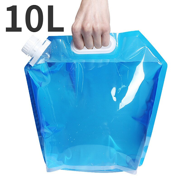 Utomhusresor Hopfällbar påse Burk Campingtillbehör 5/10L Camping vattenpåse Bärbar hopfällbar vattenhink Stor vattenbehållare 10L