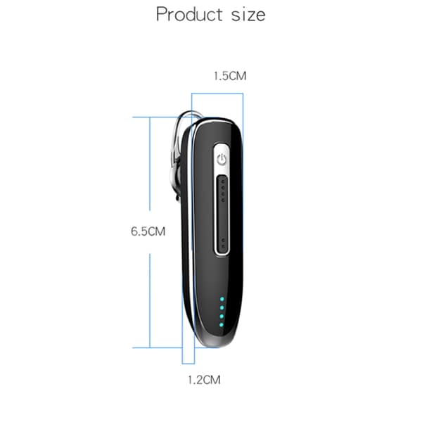 K2 Bluetooth Headset Handsfree Auriculares Wireles Black