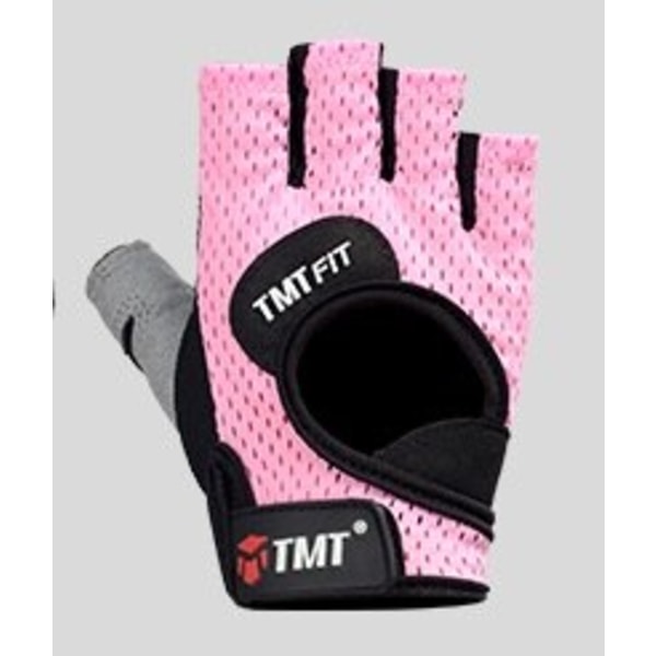 Half Finger Gym Handskar Big Size viktlyftande passform Pink L 19.5-21.5cm