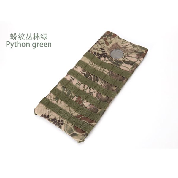 New Arrival 3L Taktisk vattenväska Militär vandring Camping Vattenförvaring Blåsa MOLLE Hydration Ryggsäck Påse Vattenpåse Python Green