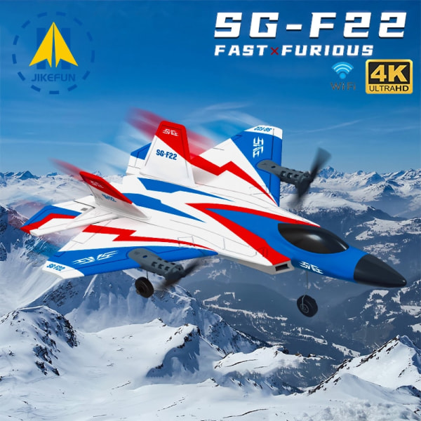 F22 RC Foam Plane 4 Channels 6G Auto Stabilization with 4K Kamera Stunt Fjärrkontroll Flygplan Flygplansleksaker för barn SG F22