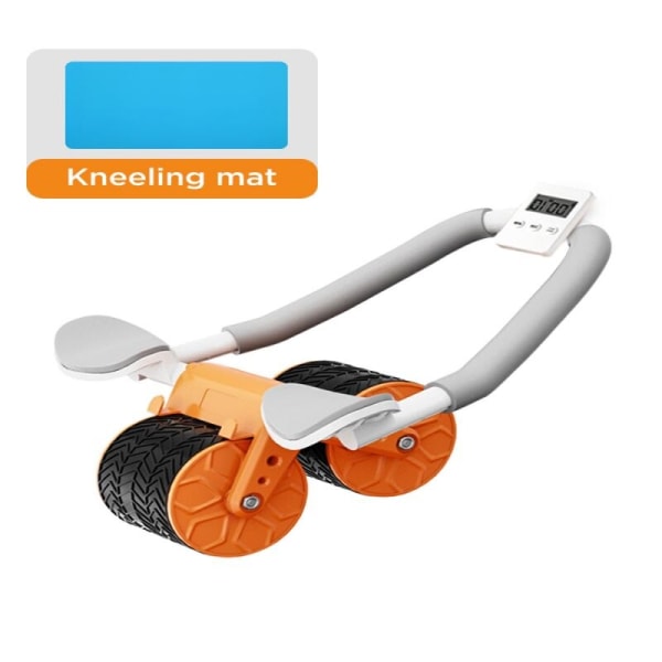 Ab Roller Wheel Automatisk Rebound Med Armbågsstöd Orange with timer