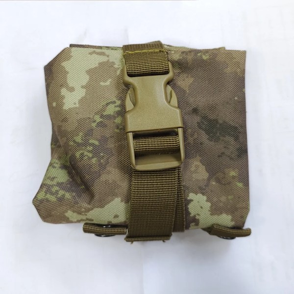 Folding Molle Tactical Magazine Dump Drop Pouch Jakt Airsoft Ammo EDC Tool Midjeväska Vikbar Utility Recovery Mag-hölster A-TACS