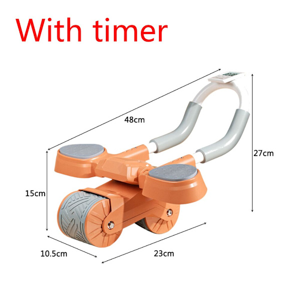 2 i 1 Abdomen Roller Abdominal Roller Exerciser A Orange timerD
