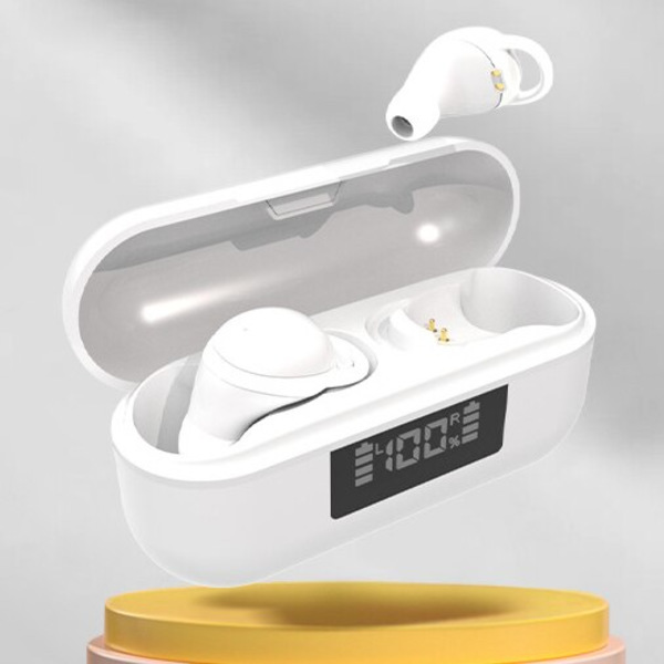 2022 Bluetooth hörlurar TWS trådlös hörlurar Touc White