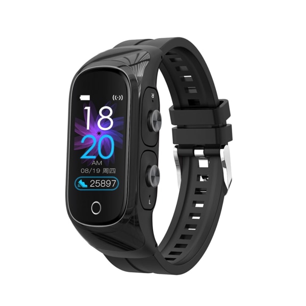 N8 Trådlös Bluetooth hörlurar smart watch Hälsa Charger black