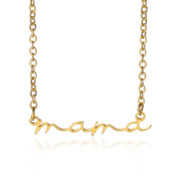 Mors dag liten bokstav mama hänge halsband Fo Silver N02521