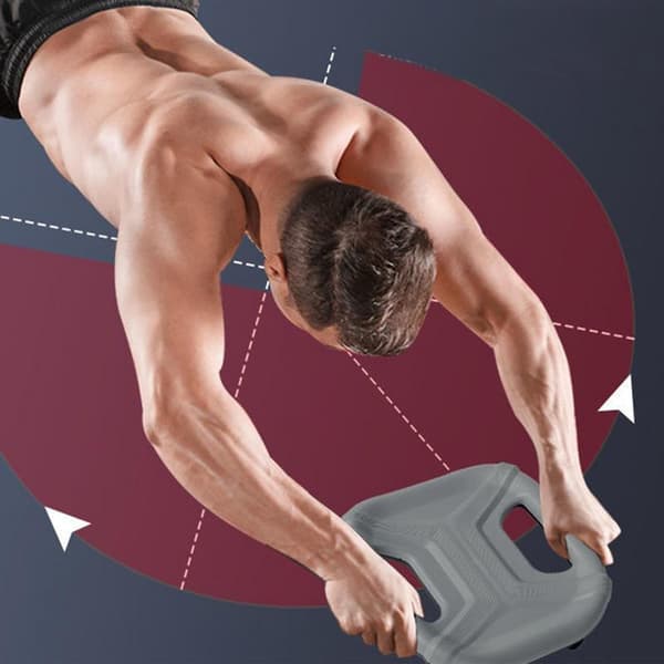 Abdominal Muscle Universal Plate 4 Wheel Abdominal Gray