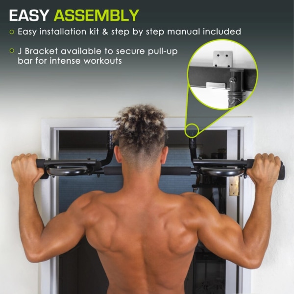Multi-Grip Chin-Up/Pull-Up Bar, Heavy Duty Doorway Trainer Foldable