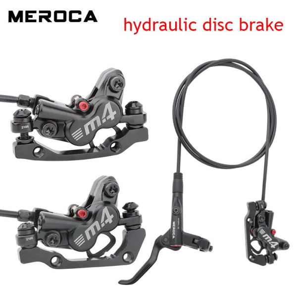 MEROCA MTB cykel hydraulisk broms Aluminiumlegering 800*1400mm 4 Pushes Piston M4 broms 160mm broms skiva cykel bromssystem MT200 Right front brake