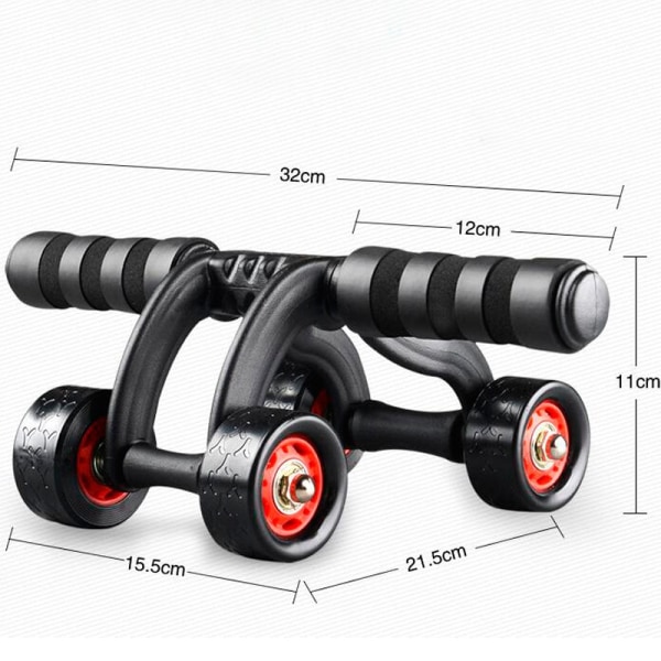 4 Hjul Ab Roller För Core Workout Buken Trai