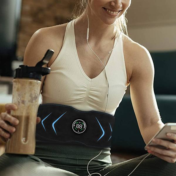 EMS Magmuskelstimulatortränare USB Connect Abs Fitness Träningsutrustning Muskler Elektrostimulator Tonermassage Abd and Extend strap