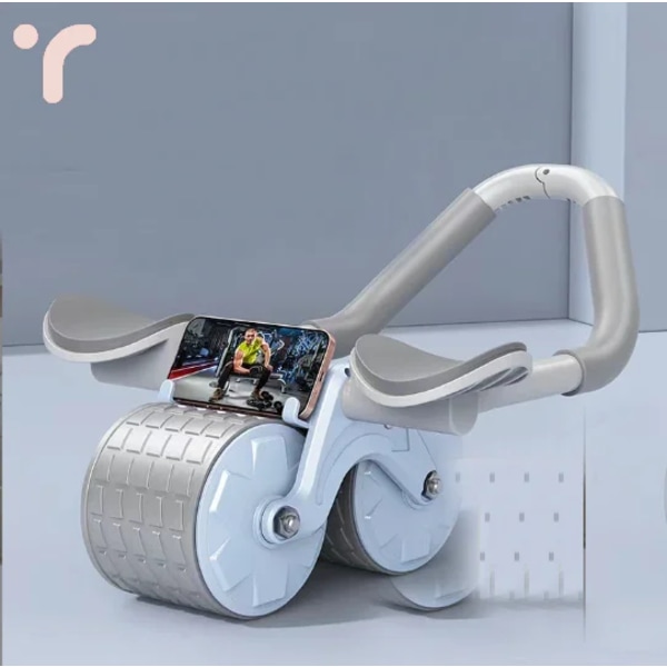 Ny version Ab Two Wheels Roller Automatic Rebound Ab Wheel Roller Abdominal Core Trainer