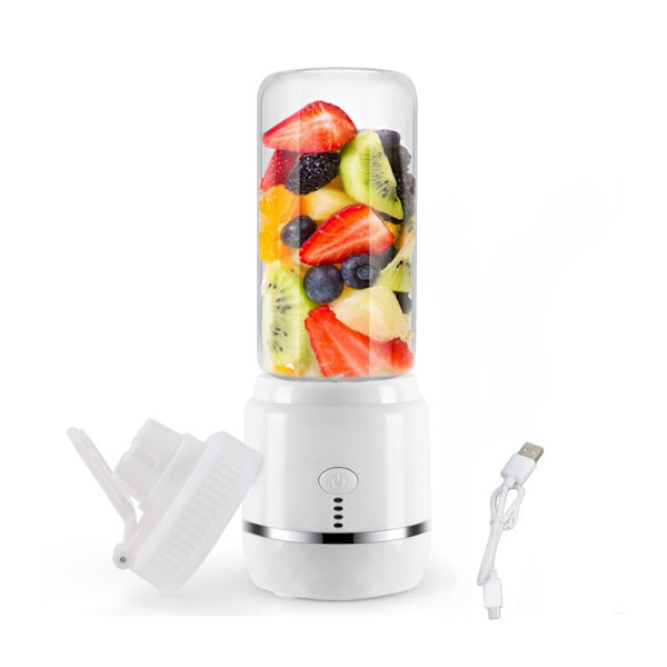 500 ml bärbar blender 6 blad USB uppladdningsbar juicemixer för färsk frukt Elektrisk skakkopp Söt Blender Smoothie Ice Crush Cup 6 blade juice yellow