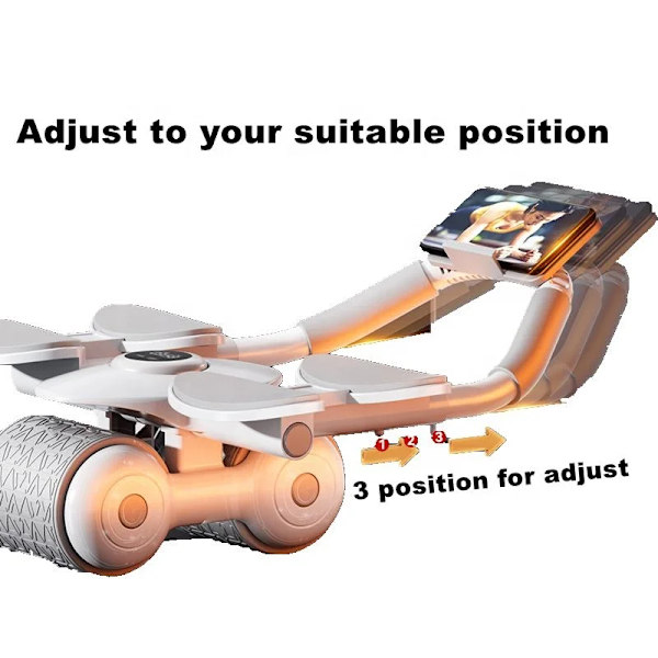 2023 Upgrade Armbågsstöd Automatisk Rebound Magträningshjul, Abs träningsutrustning för hemmagym Fitness