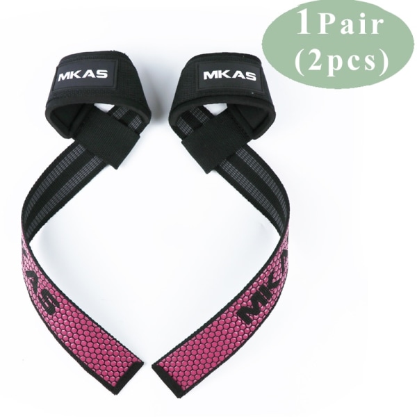 Gym Lifting Straps Marklyft Fitness Handskar Vikt pink