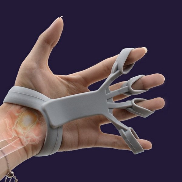 Silikon Handgreppsenhet Fingerträning Handstärkare Bår Handtränare Rehabilitering Träningsutrustning Muskelverktyg A-Bule 1pc
